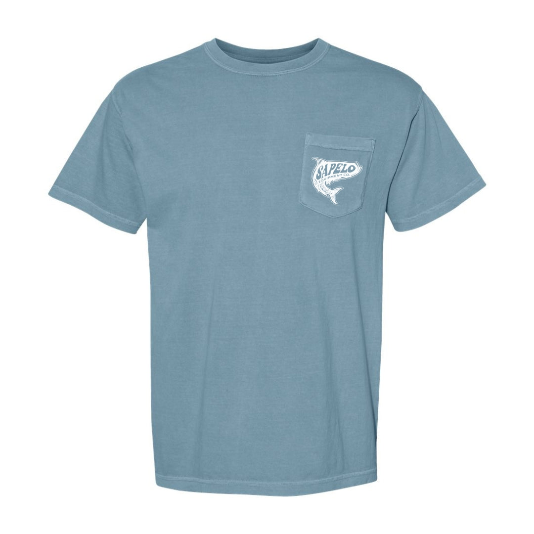 Ice Blue Tarpon Pocket Tee