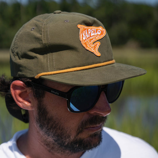 Green UPF Tarpon Rope Snapback