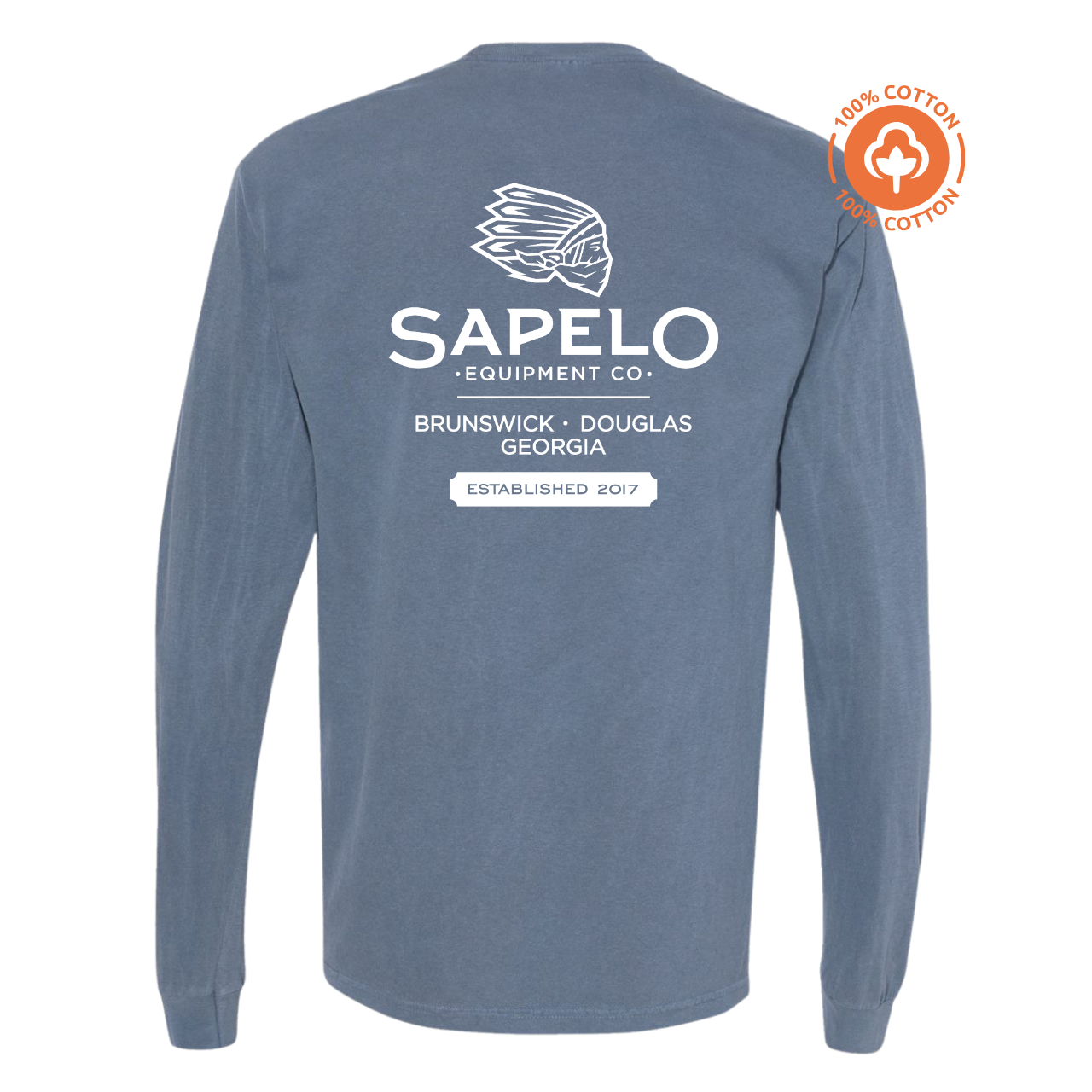 Long Sleeve Pocket Tee in Blue Jean