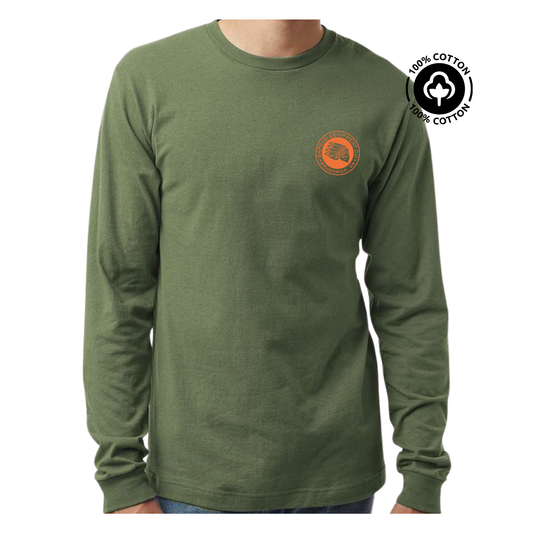 Long Sleeve Tee in Military Green
