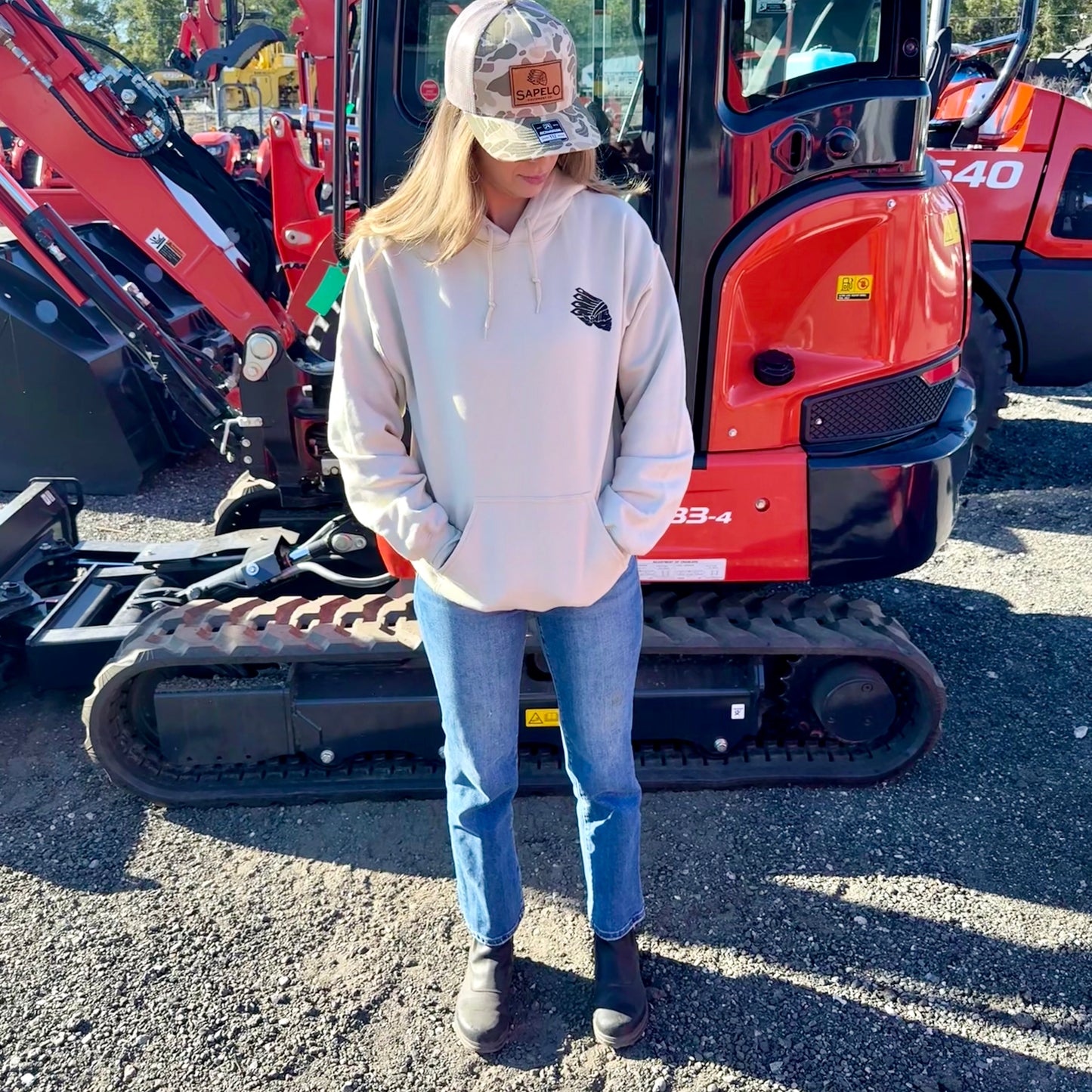 Beige x Black Hoodie